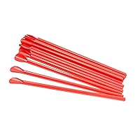 Red Spoon Straws, 8 Inch Paper Wrapped. Pack of 200
