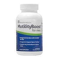 MotilityBoost for Men, Male Fertility Supplement – For Motile Strength - Prenatal For Him, Includes L-Carnitine, Vitamin B12, B6, Mucuna Pruriens, CoQ10 and Quercetin - 60 Capsules, 1 Month Supply