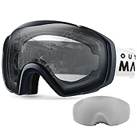 OutdoorMaster Ski Goggles with Cover Snowboard Snow Goggles OTG Anti-Fog for Men Women