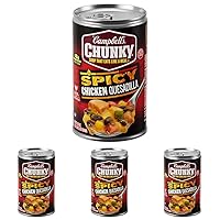 Campbell's Chunky Soup, Spicy Chicken Quesadilla Soup, 18.8 oz Can (Pack of 4)