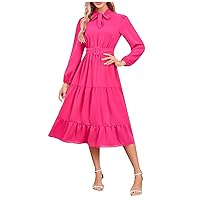 Womens Dresses Summer 2024 Fashiong Bright Colored Printed V-Neck Hem Slim Fit Long Dress
