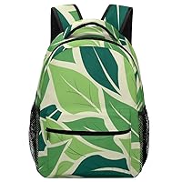 Laptop Backpack for Traveling Floral Green Leaves Carry on Business Backpack for Men Women Casual Daypack Hiking Sporting Bag