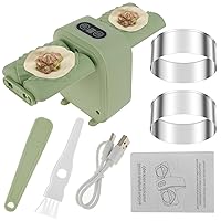 HT Electric Dumpling Maker Double Head Dumpling Maker Press Automatic Dumpling Maker Machine with Spoon Brush Rechargeable Dumpling Maker Mold with 2 Modes Household Dumpling Maker Press for Kitchen G