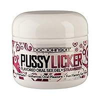 Doc Johnson Pussy Licker Oral Sex Gel, Strawberry, 2 Ounce