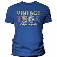 60th Birthday Shirt for Men - Vintage Original Parts 1964 Retro Birthday - 001-60th Birthday Gift