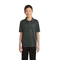 Port Authority Youth Silk Touch Performance Polo S Steel Grey