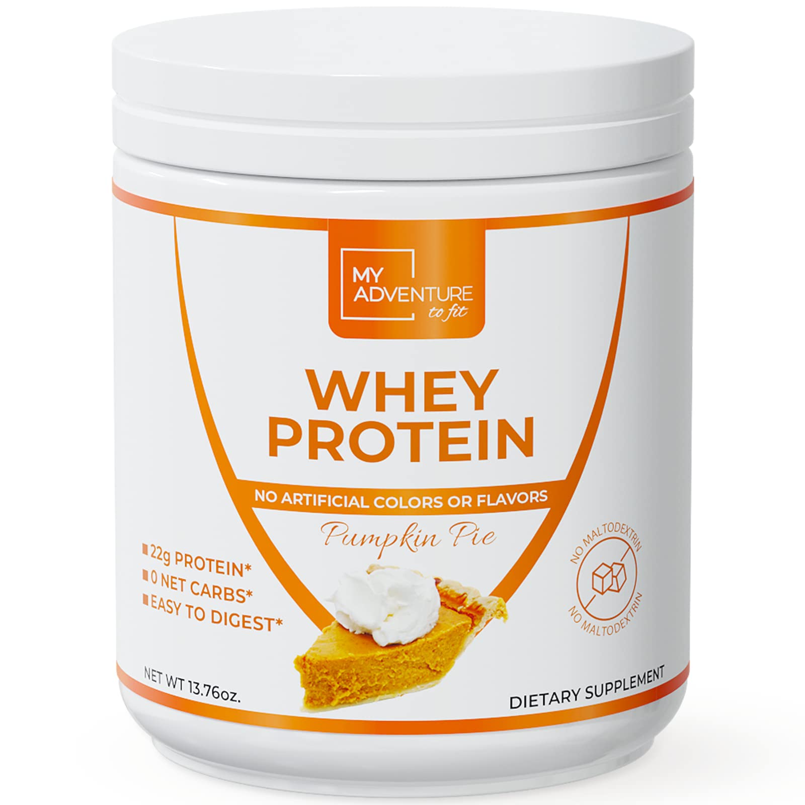100% Whey Protein Powder - Low Carb Protein Powder for Women & Men - Stevia Sweetened Whey Protein Isolate Powder - ISO Protein Powder for Muscle Gain & Repair - Whey Isolate Keto Powder Pumpkin Pie