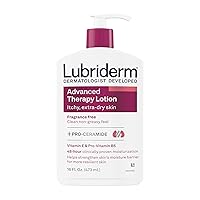 Advanced Therapy Fragrance Free Moisturizing Hand & Body Lotion + Pro-Ceramide with Vitamins E & Pro-Vitamin B5, Intense Hydration for Itchy, Extra Dry Skin, Non-Greasy, 16 fl. oz