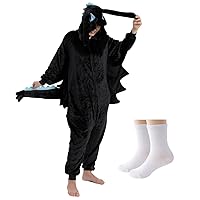 Adult Onesie Pajamas Flannel Animal Cartoon Cosplay Halloween Sleepwear Jumpsuit