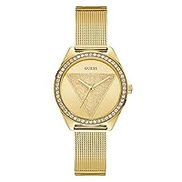 Guess Damen Analog Quarz Uhr mit Edelstahl Armband W1142L2