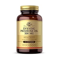 SOLGAR Evening Primrose Oil 500 mg - 90 Softgels - Cold Pressed Source of GLA - Gluten Free, Dairy Free - 90 Servings