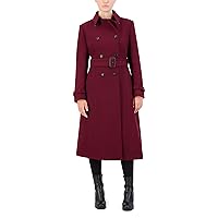 Cole Haan womens Flared Trench Slick Wool Coat