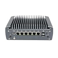 HUNSN Micro Firewall Appliance, Mini PC, OPNsense, VPN, Router PC, Intel Core I7 10810U, RX10, AES-NI, 6 x 2.5GbE I225-V B3, HDMI, DP, COM, SIM Slot, TPM2.0, 16G RAM, 256G SSD