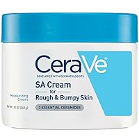CeraVe Moisturizing Cream with Salicylic Acid | Exfoliating Body Cream with Lactic Acid, Hyaluronic Acid, Niacinamide, and Ceramides | Fragrance Free & Allergy Tested | 12 Ounce