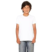 Bella Canvas Youth Jersey Short-Sleeve T-Shirt M White