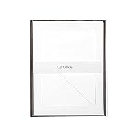 C.R. Gibson White Boxed Letter Papers with Envelopes, 40pc, 6'' W x 8'' H