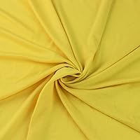 Stylish Fabric Solid Color Heavy Rayon Spandex Jersey Knit Fabric/ 4-Way Stretch-(180GSM)/ DIY Projects, Bright Yellow 1 Yard