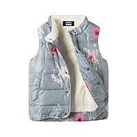 LittleSpring Girls Winter Puffer Vest Lightweight Quilted Vest Outerwear Warm
