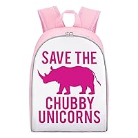 Save The Chubby Unicorns Travel Laptop Backpack 13 Inch Lightweight Daypack Causal Shoulder Bag