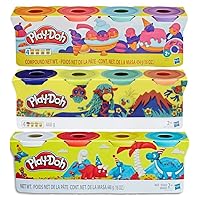 Play-Doh Bulk Mixed Colors 12-Pack of Non-Toxic Modeling Compound, (4oz) Cans (12-Cans, 48oz)