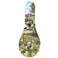Collie Dogs and Sheep Melamine Spoon Rest