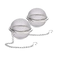2 Pack 2PCS Premium Stainless Steel Ball Mesh, Infuser Strainer Filters Tea Interval Diffuser for Daily Life, large