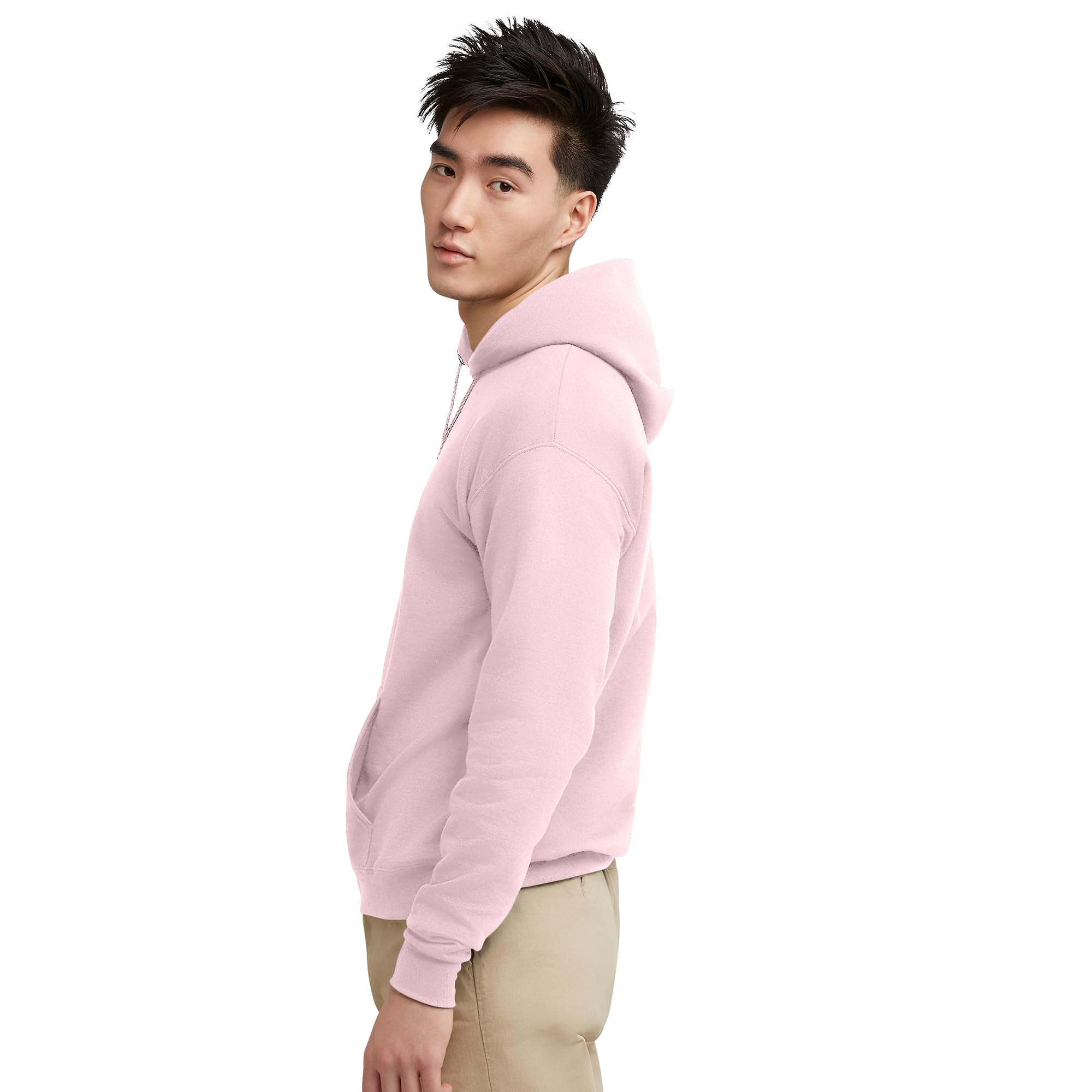 Hanes Men's Hooded Sweatshirt, EcoSmart Cotton-Blend Plush Fleece Pullover Hoodie