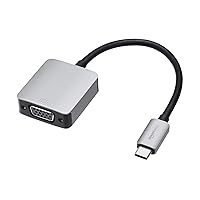 Amazon Basics Aluminum USB 3.1 Type-C to VGA Adapter, Gray, 1.65 x 1.38 x 0.63in