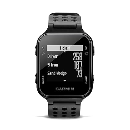 Garmin 010-03723-01 Approach S20, GPS Golf Watch with Step Tracking, Preloaded Courses, Black