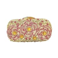 Crystal Purse Ms. Gala Pack Diamond Handbag Rose Crystal Wallet (Color : 01)