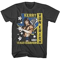 Powertown Kerry Von Erich Texas & Stars Mens Short Sleeve T Shirt 80s Wrestling Vintage Style Graphic Tee