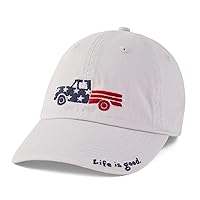 Life is Good. Patriotic Truck Chill Cap, Bone Grey