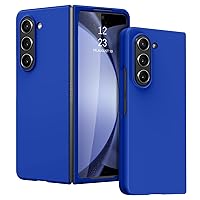 GUAGUA Compatible for Samsung Galaxy Z Fold 5 5G Case 7.6'', Phone Case for Samsung Z Fold 5, Slim Soft Hybrid TPU Bumper Shockproof Protective Phone Case for Galaxy Z Fold 5 7.6 Inch, Klein Blue