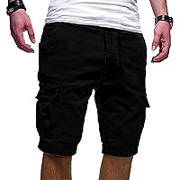 Men's Shorts Quick Dry Breathable Running Workout Jogging Pants Plus Size Elastic Waist Drawstring with Pockets