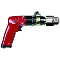 Chicago Pneumatic CP1117P05 - Air Power Drill, Hand Drill, Power Tools & Home Improvement, 1/2 Inch (13 mm), Keyed Chuck, Pistol Handle, 1.01 HP / 750 W, Stall Torque 22.1 ft. lbf / 30 NM - 500 RPM