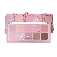 Shawl Moment Eyeshadow Palette Matte Shimmering Glitter Layering 10 Shades Highly Pigmented Blendable Color with Soft Texture Korean Makeup Eye Palette K-beauty