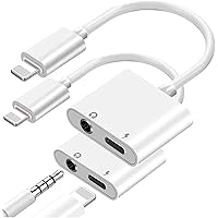 Mua Lightning to  Audio Adapter for iPhone 7 / 7 Plus, ATOOL 2 in 1 Lightning  Charger and  Earphones Jack Cable [No Music Control] for iPhone 7 / 7  Plus