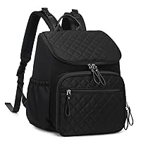 Large Capacity Diaper Bag Backpack with Storller Clips, Water-Resistant Travel Backpack with Anti-Theft Pocket, Black