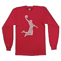 Threadrock Big Boys' Basketball Player Typography Youth Long Sleeve T-Shirt