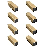 Wood Grain Aluminum Square Tubing 8Pcs 40mm x 40mm x 500mm Long Wall Thickness 1mm, 8 Pack 1.6 inch 1.6