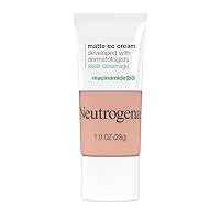 Neutrogena Clear Coverage Flawless Matte CC Cream, Full-Coverage Color Correcting Cream Face Makeup with Niacinamide (b3), Hypoallergenic, Oil Free & -Fragrance Free, Cool Beige, 1 oz