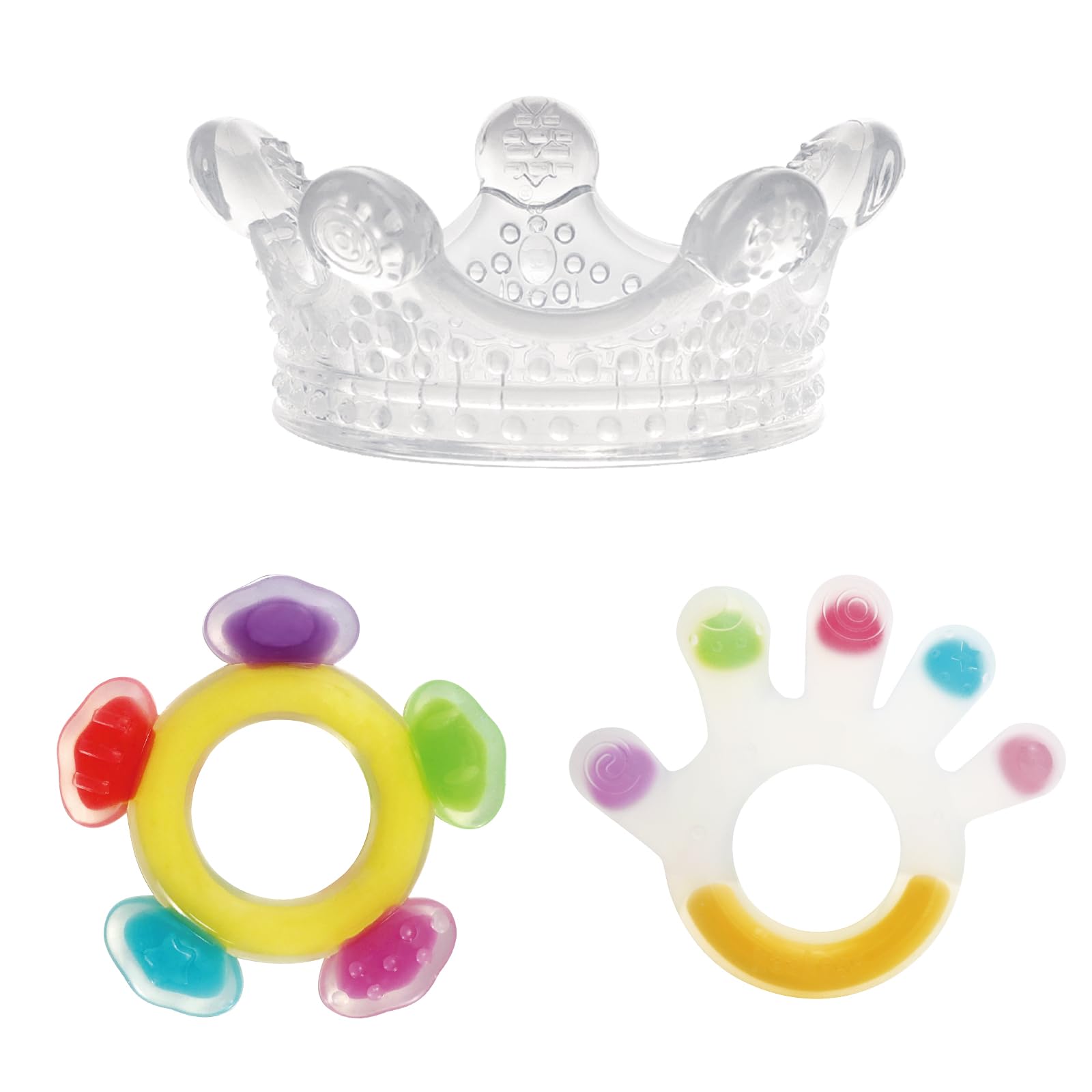 haakaa Silicone Teether Combo&Crown Teether Set-Baby Freezer Teething Toy|Super Soft Silicone Teething Toys