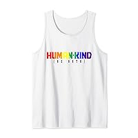 Human Kind Be Both Rainbow Flag Funny LGBTQ Gay Pride Month Tank Top