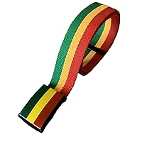 Military Style Belt Rasta Red Yellow Green