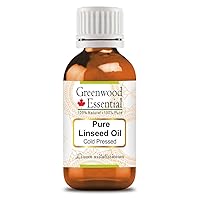 Pure Linseed Oil (Linum usitatissimum) Cold Pressed 10ml (0.33 oz)