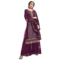 Women's Wear Indian Designer Readymade Salwar Kameez Heavy Embroidery Work Sharara Plazzo Suit