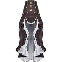 Women's Steampunk Cosplay Skirt Renaissance Ruffle Skirt