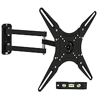 Mount-It! Full Motion TV Wall Mount With Articulating Arm | Tilt, Swivel, and Rotation Motion Mount | Flat Screen Bracket for 23-55” | VESA Compatible up to 400x400 | 66 lbs Capacity