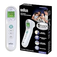 No Touch 3-in-1 Thermometer, BNT100 - Professional Accuracy and Color Coded Fever Guidance for Babies, Toddlers, Kids and Adults