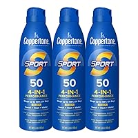 SPORT Sunscreen Spray SPF 50 5.5 Oz, Water Resistant , Broad Spectrum , Bulk Pack, Pack of 3